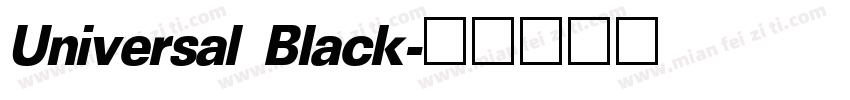 Universal Black字体转换